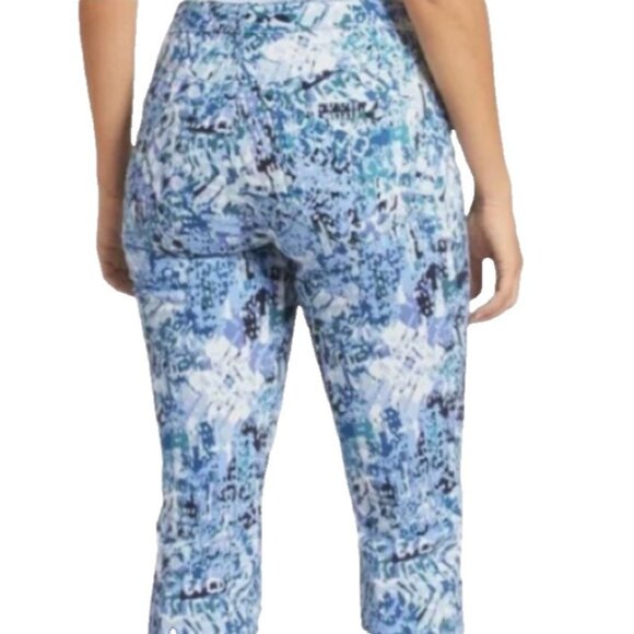 Nine West Chrystie Capri Pants Size 8 Blue Casual Summer Cropped Jeans - Picture 8 of 15